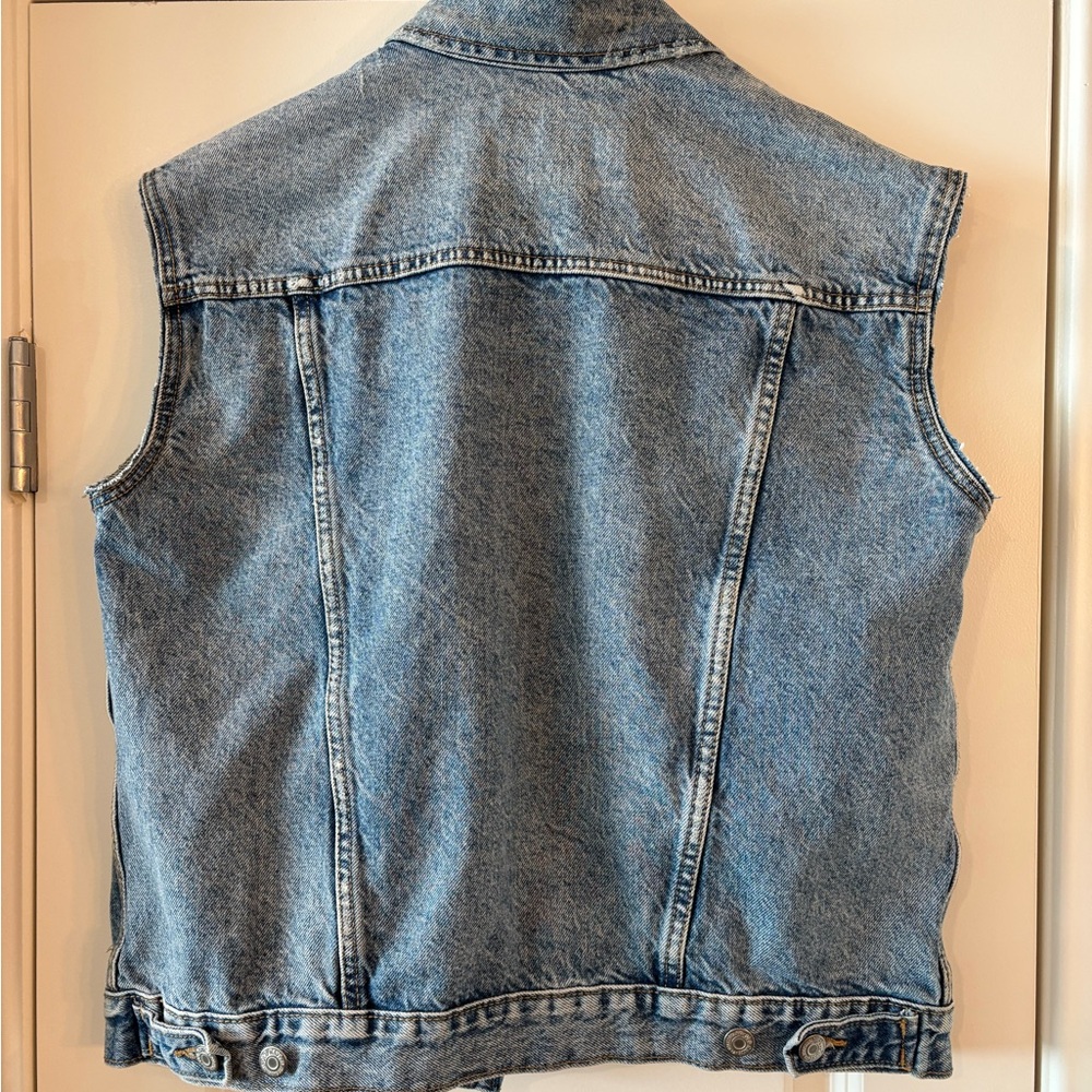 Old Navy Blue Denim Y2K  Cool Girl Vest - Picture 2 of 6